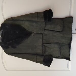 Roberto Verino Suede & Fur Jacket Sz 10
